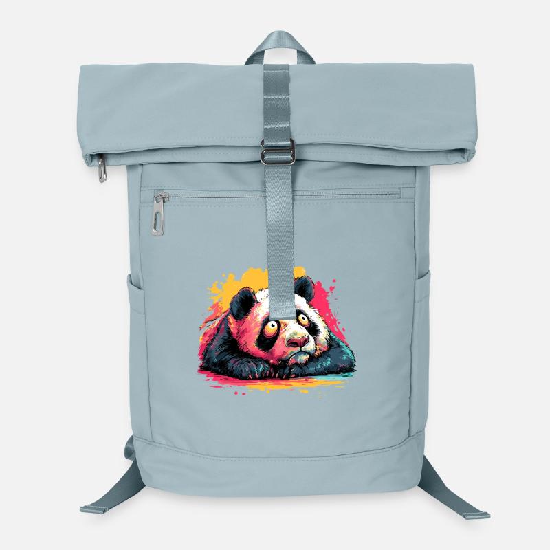 Panda Traumblick Farbspritzer Laptop-Rucksack 
