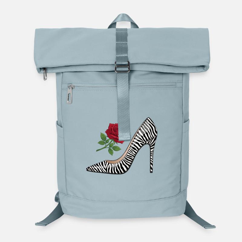 Zebra High Heel Rose - Laptop-Rucksack  - Eisblau
