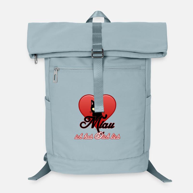 Miau Liebe Katzen, Tiere, Fun, Geschenk Sprüche Laptop-Rucksack 