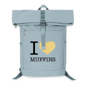 I LOVE MUFFINS - Laptop-Rucksack  - Eisblau - Vorne