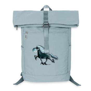 "Power Tölter" - Iceland - Isi - Iceland Horse - Laptop Backpack - ice blue - Front