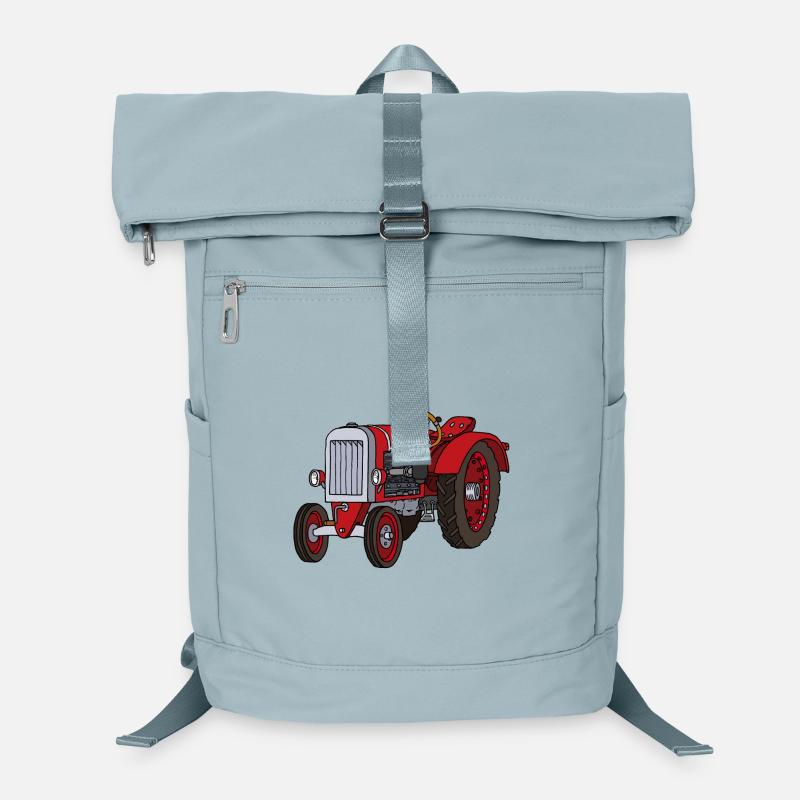 Roter Trecker - Laptop-Rucksack  - Eisblau