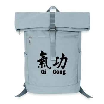 QI gong script with text horizontal - Laptop Backpack - ice blue - Front