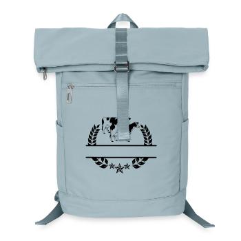 Cows monogram - Laptop Backpack - ice blue - Front
