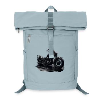 Rusty Apocalypse Motorcycle - Dark Fantasy Skull - Laptop Backpack - ice blue - Front
