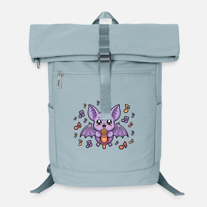 Cute Singing Bat With Music Notes Laptop Backpack
