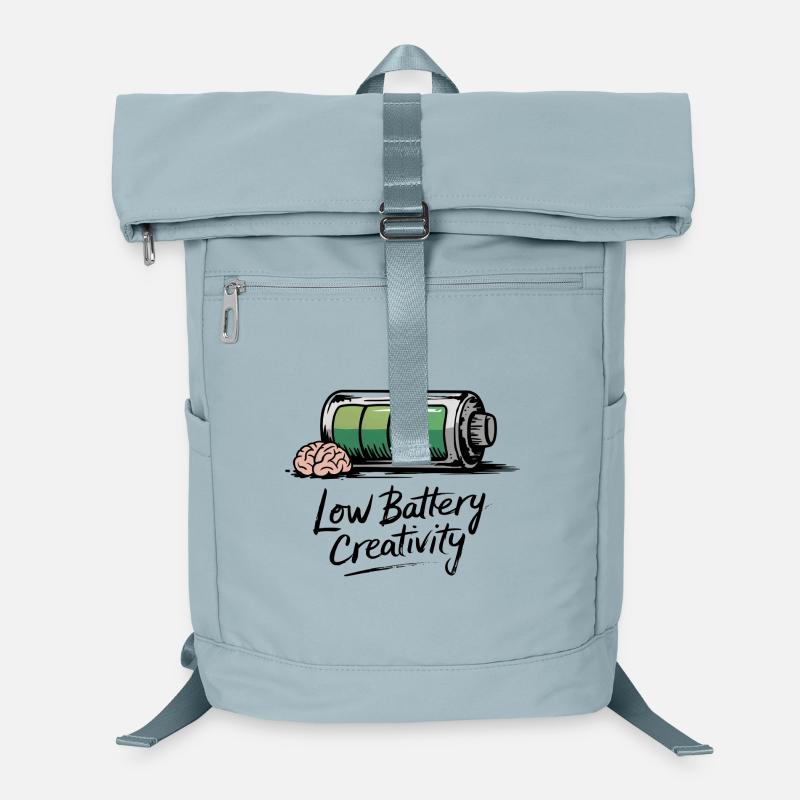 Creative humor – battery empty, ideas gone Laptop Backpack