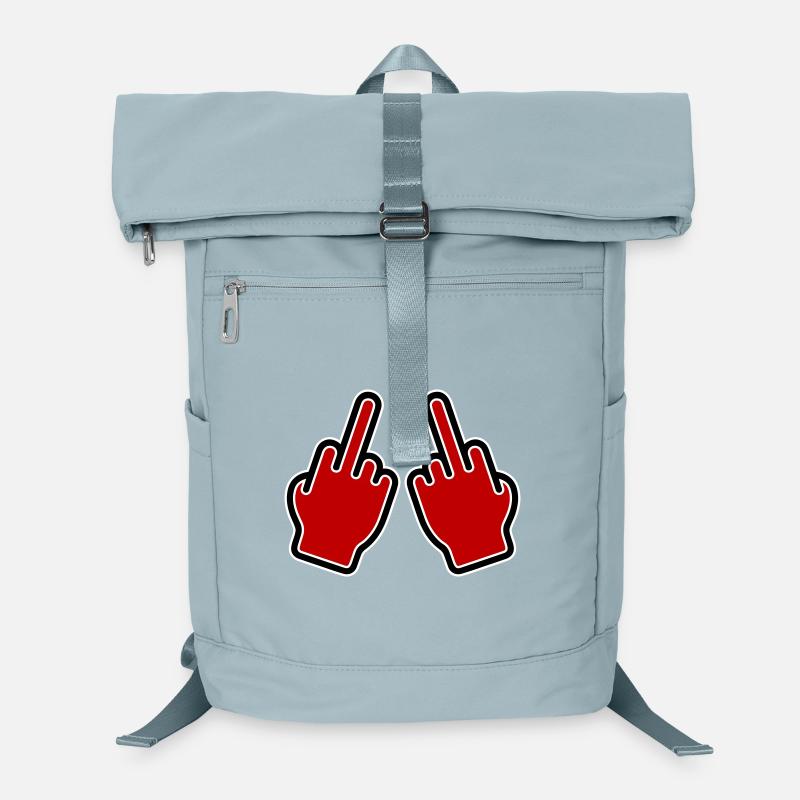 Mittelfinger Zeichen Hand Laptop-Rucksack 