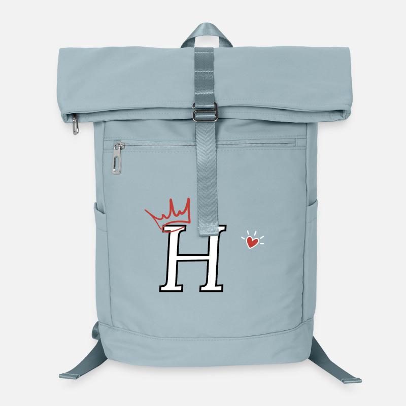 Lettre h couronne cœur  Sac à dos ordinateur