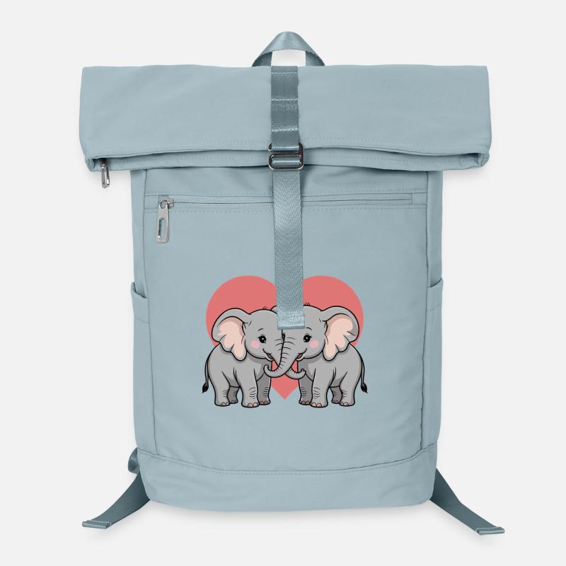 Elefant Paar Herz Laptop-Rucksack 