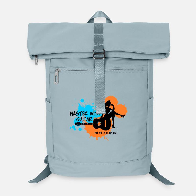 Master with guitar - Blau Orange Laptop-Rucksack 