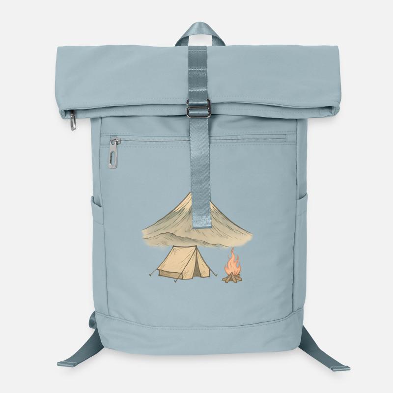 Camping volcanique aquarelle Sac à dos ordinateur