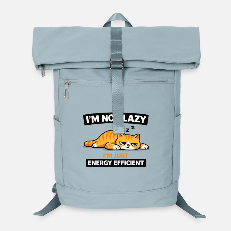 Energy Efficient Cat Nap - Laptop Backpack - ice blue