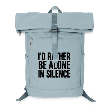 I’d Rather Be Alone In Silence - Laptop Backpack - ice blue - Front