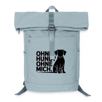 Ohne Hund? Ohne Mich - Laptop-Rucksack  - Eisblau - Vorne