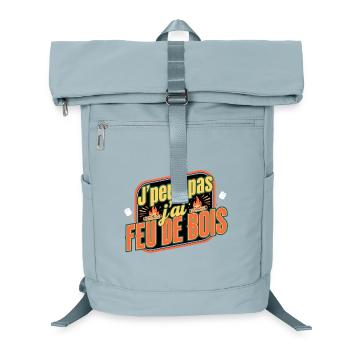 Ich kann nicht, ich habe ein Holzfeuer - Laptop-Rucksack  - Eisblau - Vorne