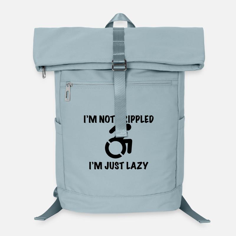 Nicht behindert nur faul, Rollstuhl-Humor # Laptop-Rucksack 
