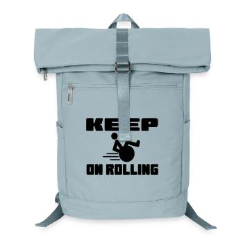 Continuez à rouler avec votre fauteuil roulant # - Sac à dos ordinateur - bleu glacier - Devant