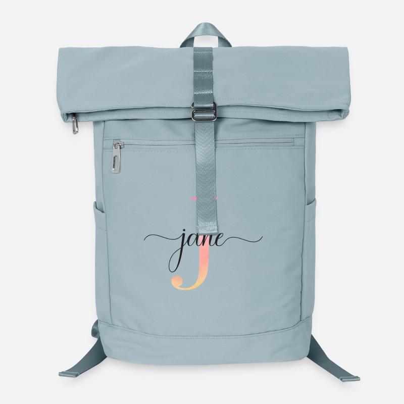 J | Monogramme | Nom | Jane |Aquarelle Sac à dos ordinateur