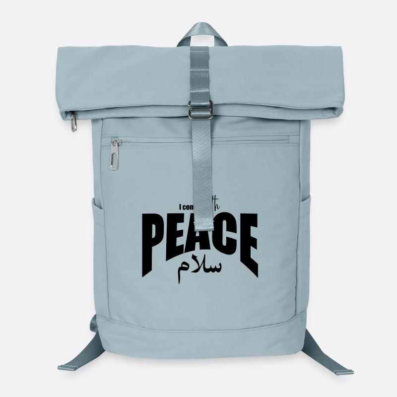 I come with Peace Typography Design-Black Laptop Backpack