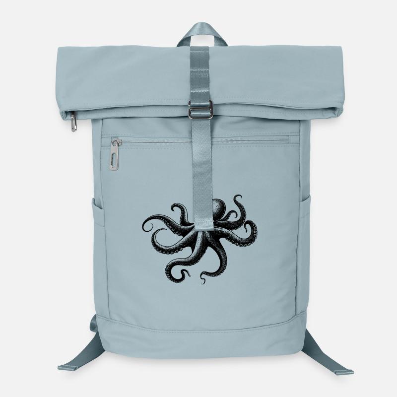 Pieuvre en Monochrome Sac à dos ordinateur