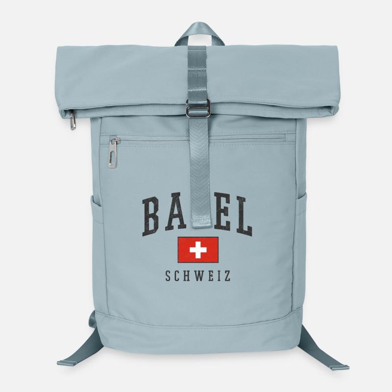 Basel Schweiz Design mit Flagge  Laptop-Rucksack 