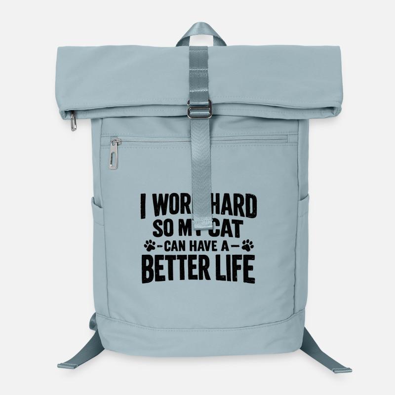 Ich arbeite hart damit meine Katze Luxusleben hat Laptop-Rucksack 