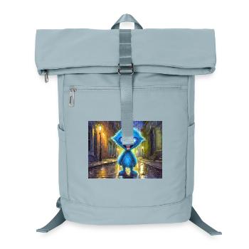 Monstre bleu drôle et rieur - Sac à dos ordinateur - bleu glacier - Devant