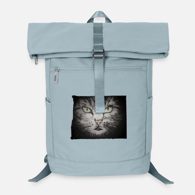 Cat Black - Hand Carved Printable Laptop Backpack