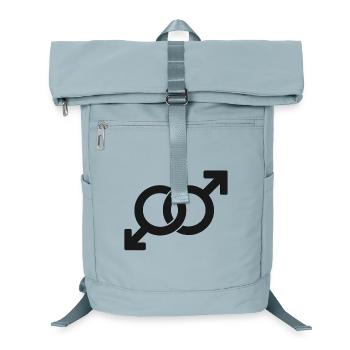 Intertwined Male Symbols - Laptop Backpack - ice blue - Front