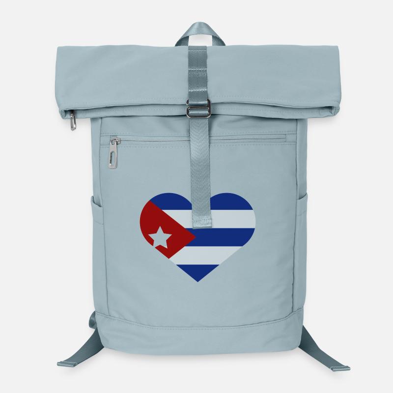 Kubanische Flagge in Herzform Laptop-Rucksack 