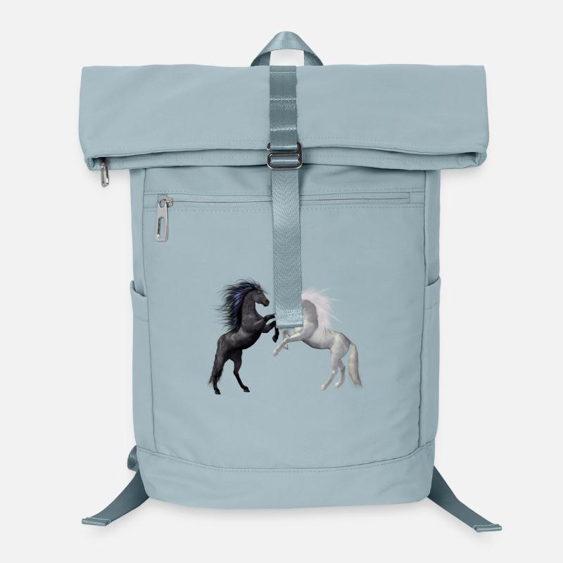 Chevaux dansants dans l’obscurité et la lumière Sac à dos ordinateur