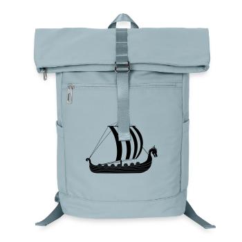 Wikinger-Drachenschiff - Laptop-Rucksack  - Eisblau - Vorne