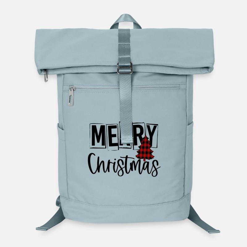 Red tartan Christmas tree Laptop Backpack