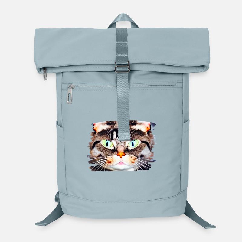 Portrait de chat néon Sac à dos ordinateur