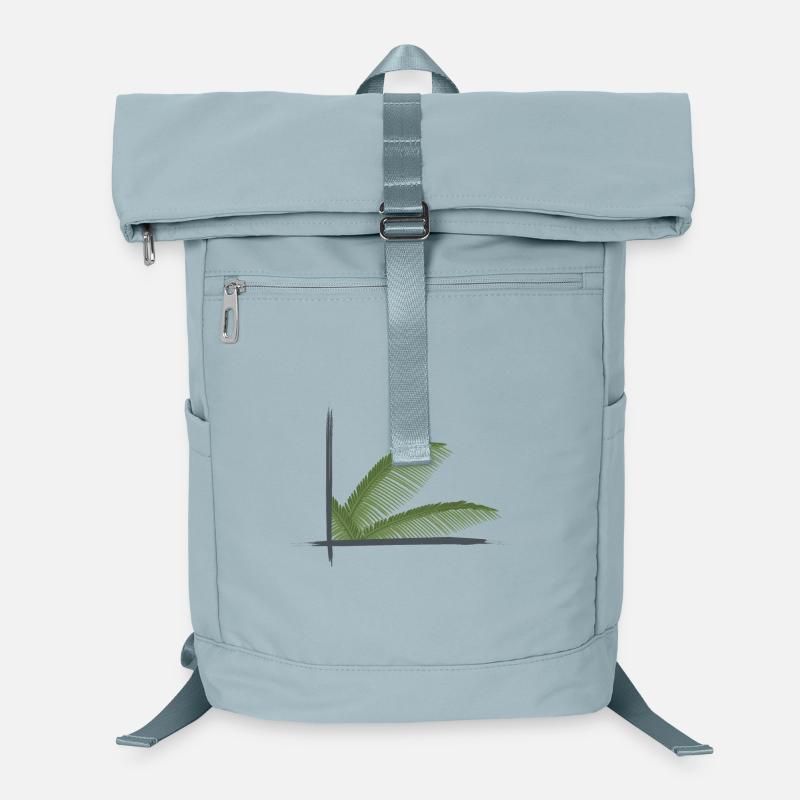 Feuilles de palmier encadrées dans des cadres de brosse Sac à dos ordinateur