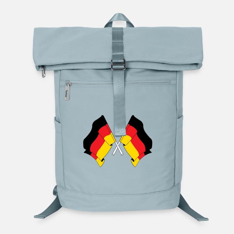 Zwei Flaggen Deutschland Laptop-Rucksack 