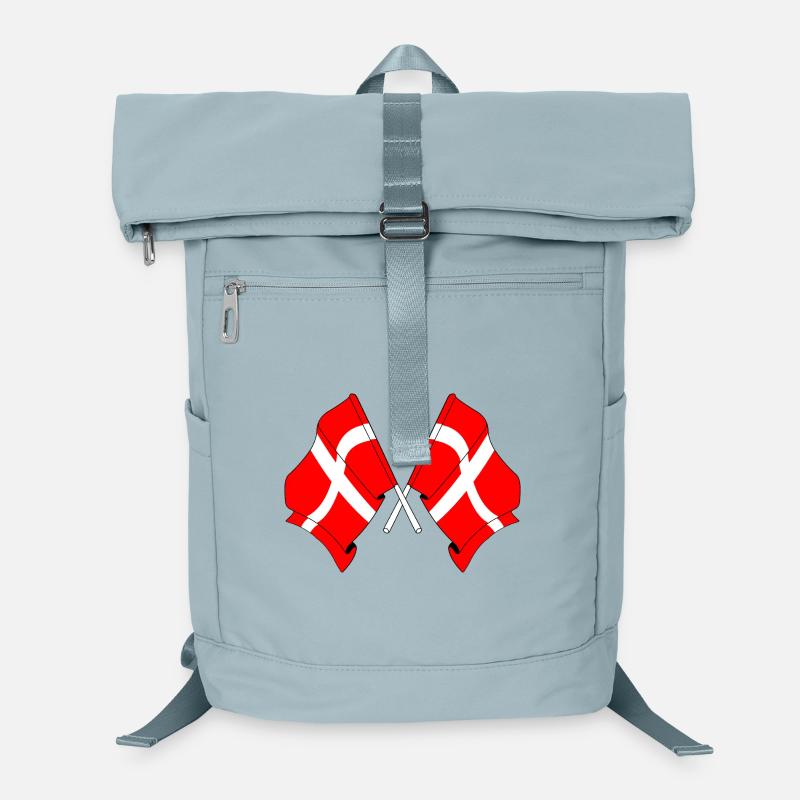 Deux drapeaux Danemark Sac à dos ordinateur