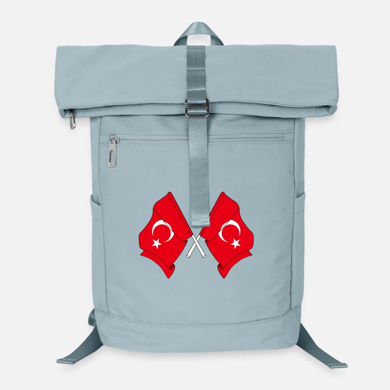 Deux drapeaux Turquie Sac à dos ordinateur