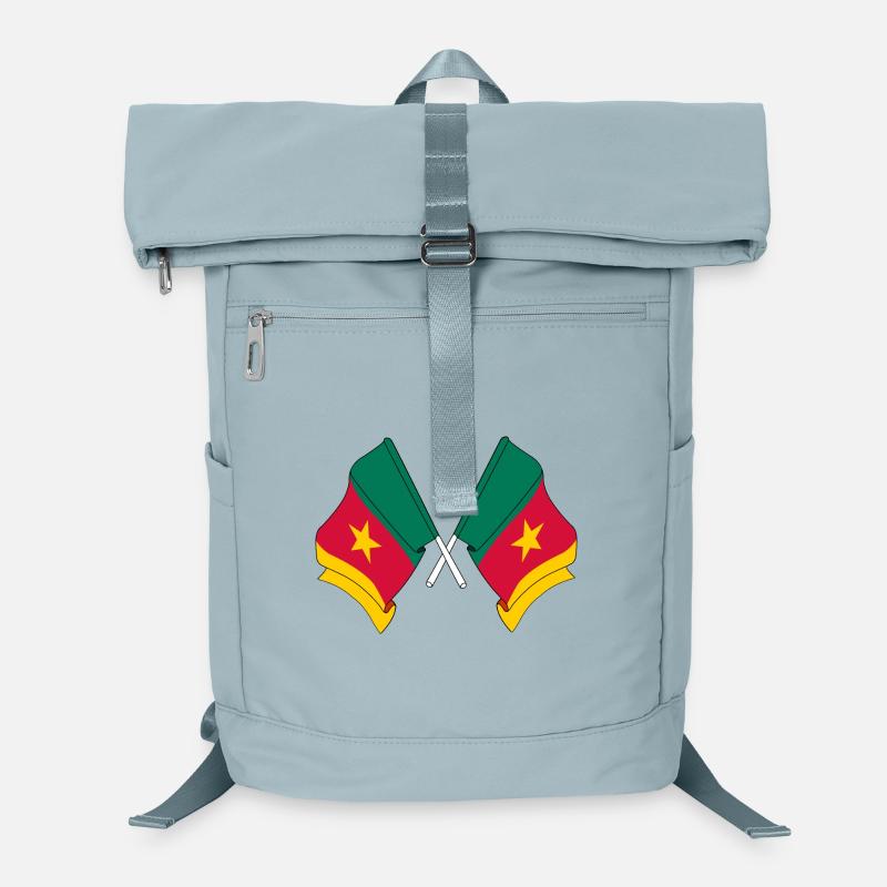 Deux drapeaux Cameroun Sac à dos ordinateur