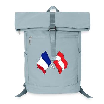 Flag of France and flag of Austria - Laptop Backpack - ice blue - Front