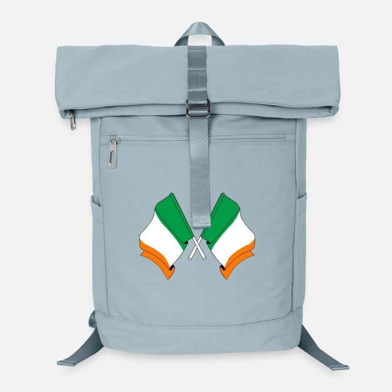 Deux drapeaux croisés de l’Irlande Sac à dos ordinateur