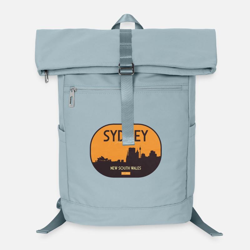 Sydney skyline in orange sunset Laptop Backpack