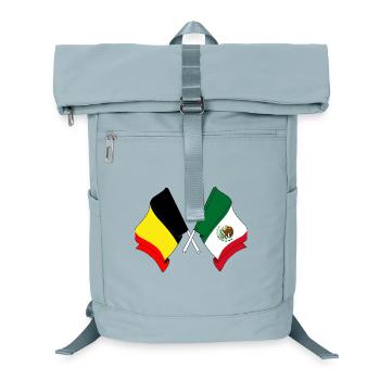 Drapeau de la Belgique, drapeau du Mexique - Sac à dos ordinateur - bleu glacier - Devant