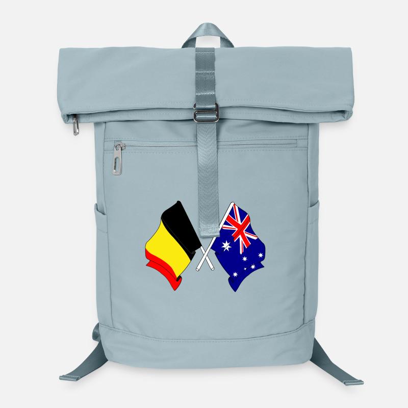 Cardio heart Drapeau Belgique, drapeau Australie Sac à dos ordinateur