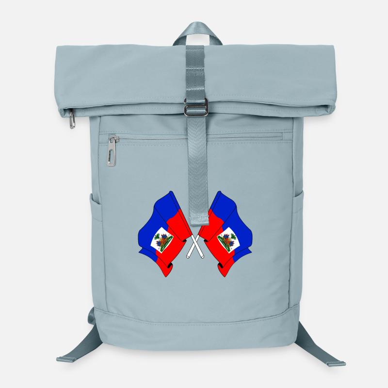 Two flags Haiti Laptop Backpack