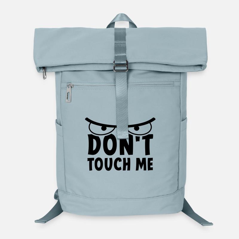 Slogan ne me touchez pas. Reste loin de moi. Sac à dos ordinateur