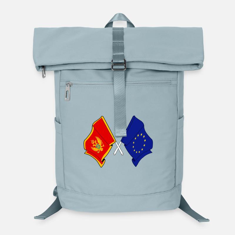 Drapeau du Monténégro, drapeau de l’Europe Sac à dos ordinateur