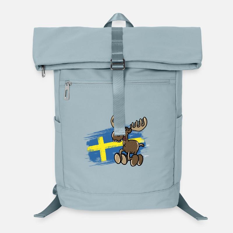 Suède - Orignal - Drapeau Sac à dos ordinateur