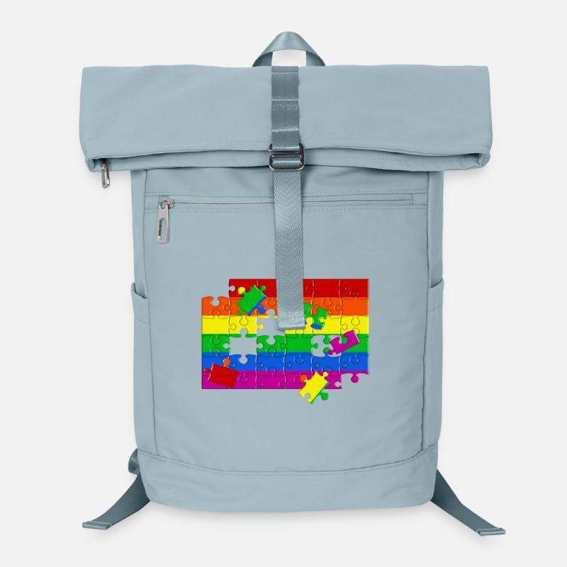 LGTBQ+ Flag Puzzle Laptop Backpack